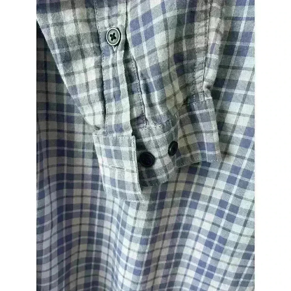 Columbia Shirt Mens Size Large Flannel Button Down Blue Plaid soft outdoors - Picture 6 of 7